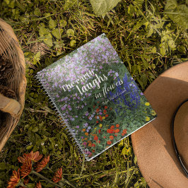The Earth Laughs in Flowers Quote Floral Notitieboek