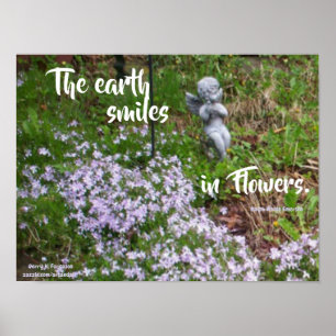 THE EARTH SMILES IN FLOWERS EMERSON POSTER