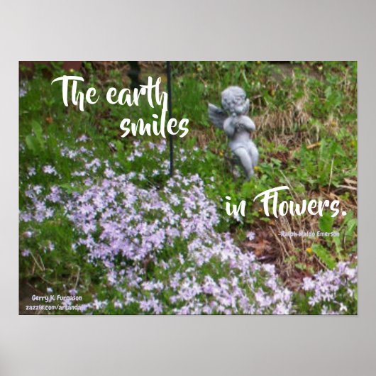THE EARTH SMILES IN FLOWERS EMERSON POSTER (Voorkant)