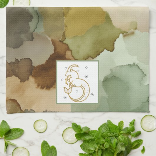 🐐 The Earth-Whisper Weave  Theedoek (Gevouwen)