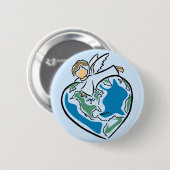 The Earth's Angel - Ronde Button 5,7 Cm (Voorkant /achterkant)