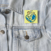 The Earth's Angel - Vierkante Button 5,1 Cm (In situ)