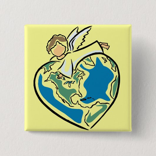 The Earth's Angel - Vierkante Button 5,1 Cm (Voorkant)