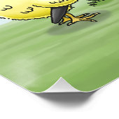 The Easter egg is painted by the chicks Perfect Poster (Hoek)