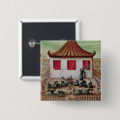 The Eclipse of the Sun in Siam in 1688 Vierkante Button 5,1 Cm (Voorkant /achterkant)