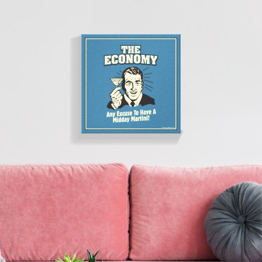 The Economy: Midday Martini Canvas Afdruk (Insitu (Woonkamer))