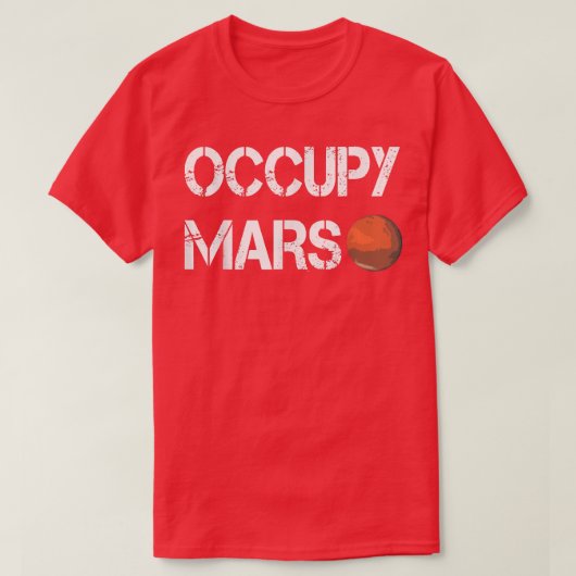 The Ecurer Occupy Mars Space T-shirt (Design voorkant)
