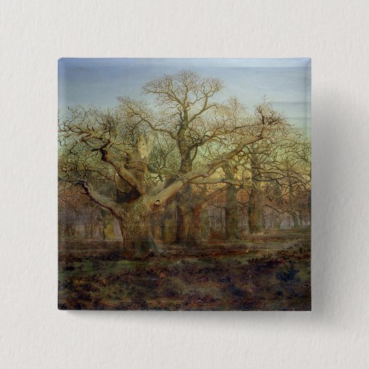 The Edge of Sherwood Forest, 1878 Vierkante Button 5,1 Cm (Voorkant)