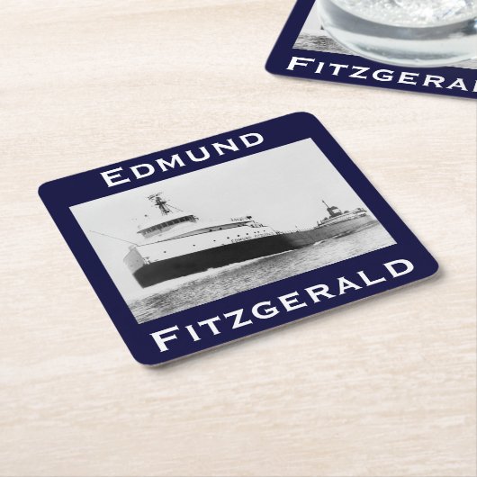 The Edmund Fitzgerald Kartonnen Onderzetters (Schuin)