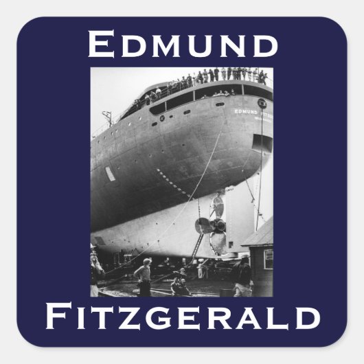 The Edmund Fitzgerald Vierkante Sticker (Voorkant)
