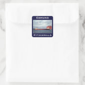 The Edmund Fitzgerald Vierkante Sticker (Tas)