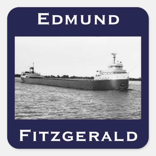 The Edmund Fitzgerald Vierkante Sticker (Voorkant)