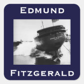 The Edmund Fitzgerald Vierkante Sticker (Voorkant)