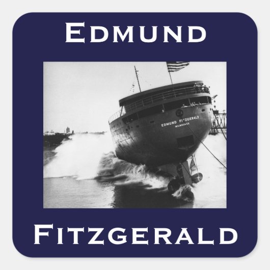 The Edmund Fitzgerald Vierkante Sticker (Voorkant)