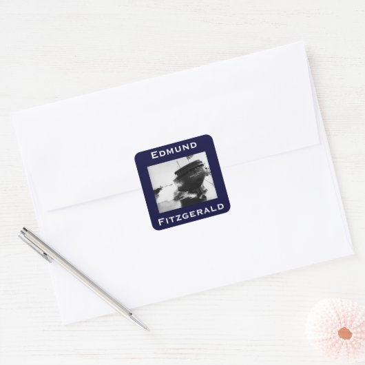 The Edmund Fitzgerald Vierkante Sticker (Envelop)