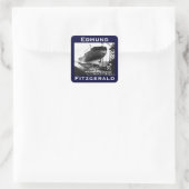 The Edmund Fitzgerald Vierkante Sticker (Tas)
