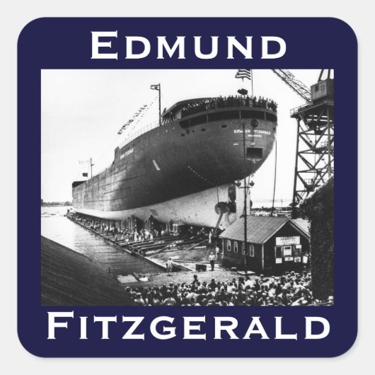 The Edmund Fitzgerald Vierkante Sticker (Voorkant)