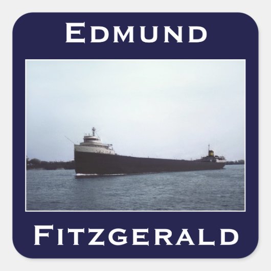 The Edmund Fitzgerald Vierkante Sticker (Voorkant)