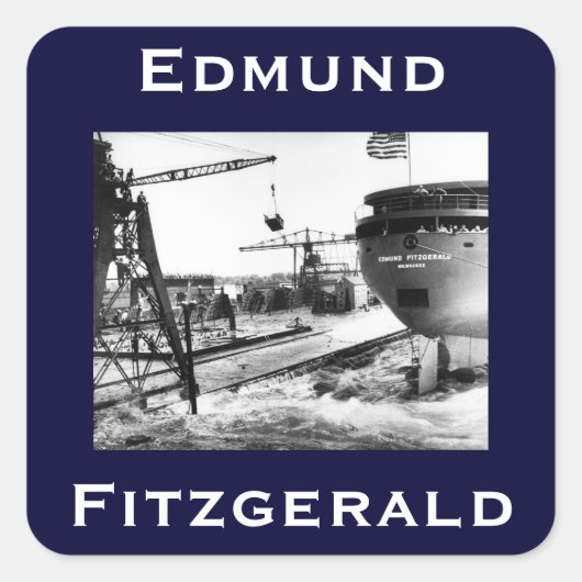 The Edmund Fitzgerald Vierkante Sticker (Voorkant)