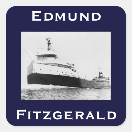 The Edmund Fitzgerald Vierkante Sticker (Voorkant)