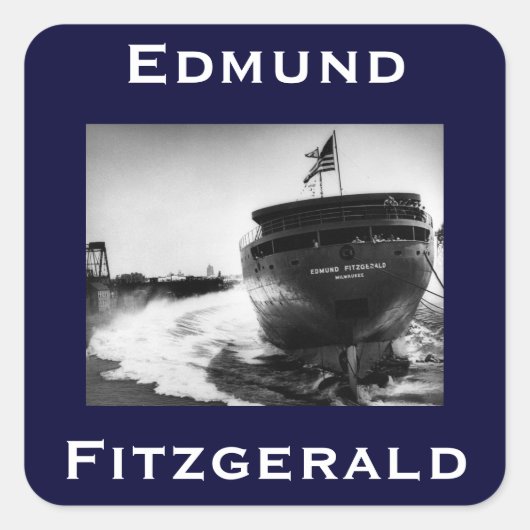 The Edmund Fitzgerald Vierkante Sticker (Voorkant)
