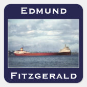 The Edmund Fitzgerald Vierkante Sticker (Voorkant)
