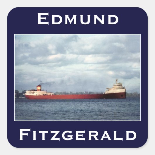 The Edmund Fitzgerald Vierkante Sticker (Voorkant)