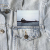 The Edmund Fitzgerald Vintage Great Lakes Ship Button (Insitu)