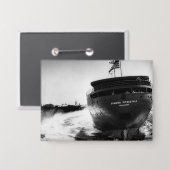 The Edmund Fitzgerald Vintage Great Lakes Ship Button (Voorkant / Achterkant)