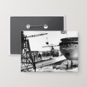 The Edmund Fitzgerald Vintage Great Lakes Ship Button (Voorkant / Achterkant)