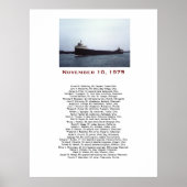 The Edmund Fitzgerald with Crew Names Gift Box Poster (Voorkant)