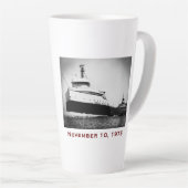 The Edmund Fitzgerald with Crew Names Latte Mok (Rechterhoek)