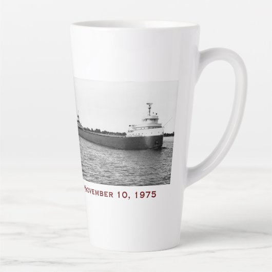The Edmund Fitzgerald with Crew Names Latte Mok (Rechts)