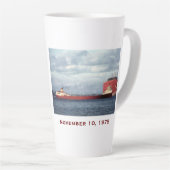 The Edmund Fitzgerald with Crew Names Latte Mok (Rechterhoek)