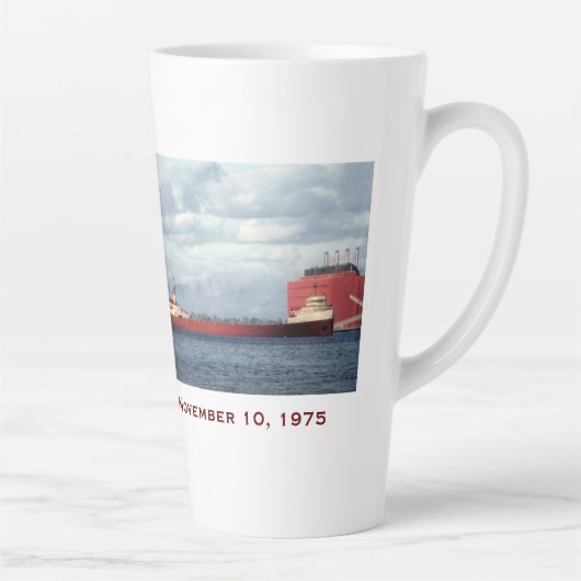 The Edmund Fitzgerald with Crew Names Latte Mok (Rechts)