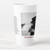 The Edmund Fitzgerald with Crew Names Latte Mok (Voorkant)