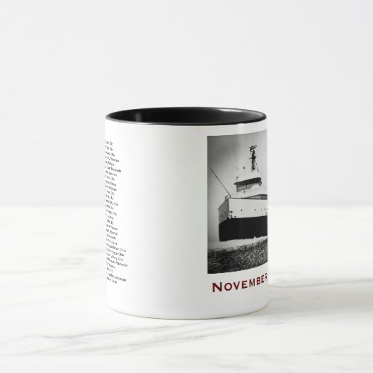 The Edmund Fitzgerald with Crew Names Mok (Midden)