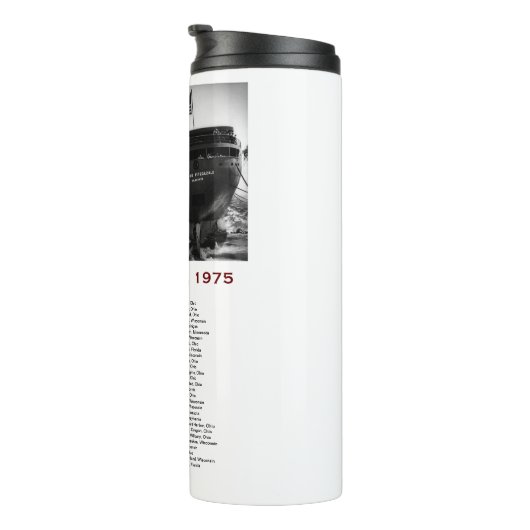 The Edmund Fitzgerald with Crew Names Mug Thermosbeker (Geroteerd rechts)