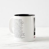 The Edmund Fitzgerald with Crew Names Tweekleurige Koffiemok (Voorkant links)