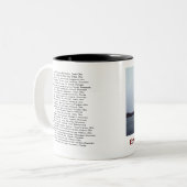 The Edmund Fitzgerald with Crew Names Tweekleurige Koffiemok (Voorkant links)
