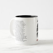 The Edmund Fitzgerald with Crew Names Tweekleurige Koffiemok (Voorkant links)