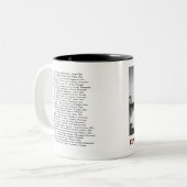 The Edmund Fitzgerald with Crew Names Tweekleurige Koffiemok (Voorkant links)