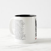 The Edmund Fitzgerald with Crew Names Tweekleurige Koffiemok (Voorkant links)