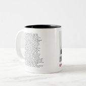 The Edmund Fitzgerald with Crew Names Tweekleurige Koffiemok (Voorkant links)