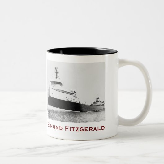 The Edmund Fitzgerald with Crew Names Tweekleurige Koffiemok (Rechts)