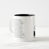 The Edmund Fitzgerald with Crew Names Tweekleurige Koffiemok (Voorkant links)