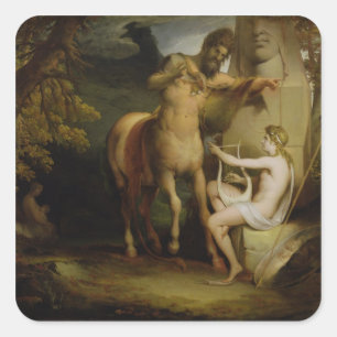 The Education of Achilles, c.1772 (oil on canvas) Vierkante Sticker