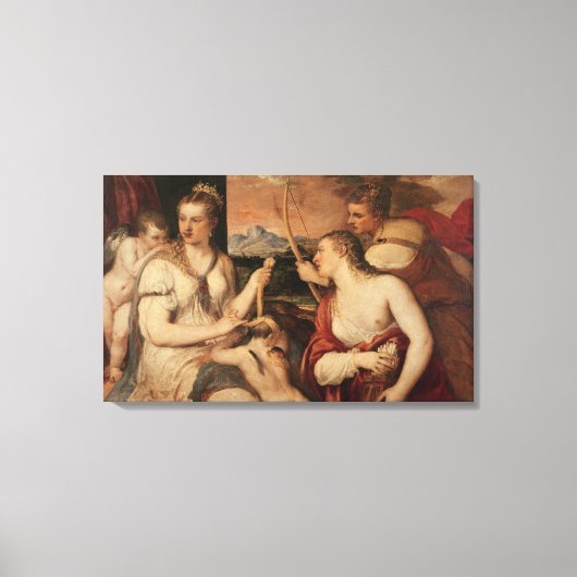 The Education of Cupid, c.1565 Canvas Afdruk (Voorkant)