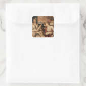 The Education of Cupid, c.1565 Vierkante Sticker (Tas)