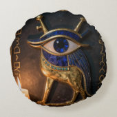 The Egyptian Eye´2 Rond Kussen (Achterkant)